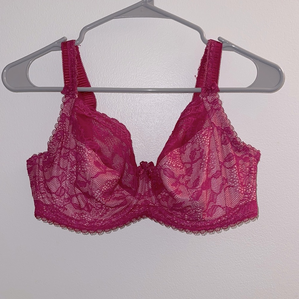 Fantasie Raspberry Lace Unpadded Bra